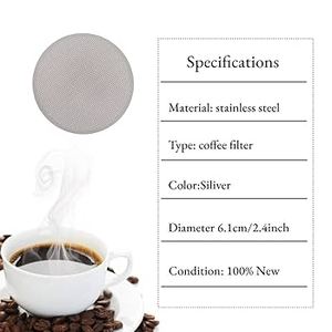 Lưới lọc cà phê Espresso Barista 58.5mm dùng lại được, làm bằng thép không gỉ cấp thực phẩm, dạng đĩa kim loại - Product Image 6