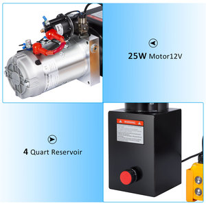 Nouvelle unité de pompe hydraulique en fonte de 4 litres, DC12V, noire, GRH, garantie de 6 mois - Product Image 6