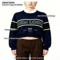 Pull en tricot jacquard personnalisé avec logo OEM, style club sexy, broderie florale, col rond, tricoté à rayures, automne, faible MOQ, commande en gros