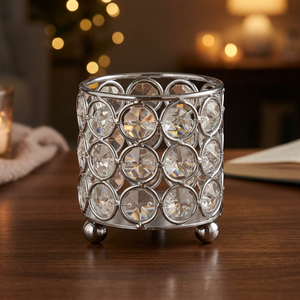 Porte-bougie en cristal de luxe, élégant porte-bougie en verre, centre de table décoratif, support à bougie en cristal haut de gamme - Product Image 6