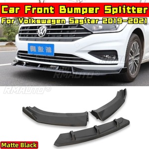 For VW Sagitar 2019-2021 Body Kit Front Bumper <b>Lip</b> <b>Splitter</b> Glossy Black Sport Style Front Bumper Spoiler Car Accessories - Product Image 2