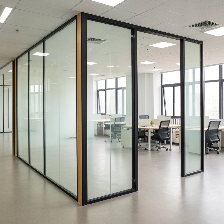 Smart Glass Switchable Elctrochromic Dimmable Atomized Privacy Window Smart Glass Partition PDLC Film Electric Aluminium Profile · image 2