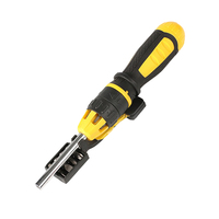 Tournevis à cliquet de précision multi-embouts en acier au chrome-vanadium de haute qualité pour la maison avec embouts PH, Pozi, cruciforme, carré, Torx