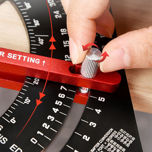 Regla Triangular de aleación de aluminio ajustable de 7 pulgadas, transportador de ángulo, profundidad, herramienta de medición de centro cilíndrico Circular, regla de marcado - Product Image 4