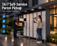 Boîte à colis intelligente avec code QR, armoire de livraison extérieure étanche pour zone résidentielle, casier de livraison 24h/24 et 7j/7 avec récupération autonome