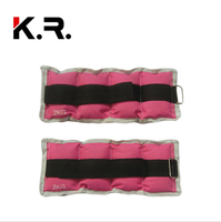 CARON Poids réglables pour poignets et chevilles en néoprène durable avec sangle, remplis de sable de fer, 1kg-10kg, unisexe, pour exercices à domicile