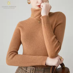 Gran oferta, suéter de Cachemira para mujer, suéter de cuello alto de punto acanalado de <span class=keywords><strong>9Gg</strong></span>, suéter de mujer, suéter de ropa interior - Product Image 6