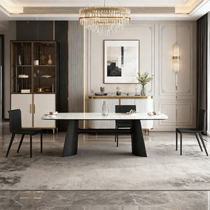 Ensemble <span class=keywords><strong>de</strong></span> <span class=keywords><strong>table</strong></span> et <span class=keywords><strong>de</strong></span> chaises à manger en pierre <span class=keywords><strong>de</strong></span> granit le moins cher, buffet pour 8 personnes, importé d'Inde, style danois - Product Image 2