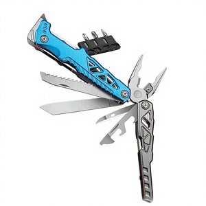 Mini-<span class=keywords><strong>outil</strong></span> multifonctionnel d'extérieur pliable et portable pour le camping, d'urgence, multi-usage, en acier inoxydable avec poignée en aluminium, mesure métrique, OEM - Product Image 1