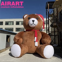 Décorations de scène d'activités avec des ours en peluche gonflables marrons populaires et des mascottes d'ours de dessin animé gonflables