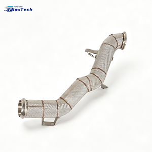 Downpipe FlowTech en acier inoxydable T304 de haute qualité pour Mercedes-Benz C63 W206 C63S M139 2.0T, montage direct, prix direct usine - Product Image 3