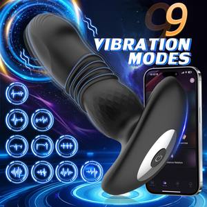 Weiblicher Stoßvibrator und Analplug mit Prostata-Massagegerät für Männer, Sexspielzeug-Box für Massagepistole und Analsex - Product Image 4
