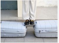 Valise en PP unisexe de 20 pouces avec roues verrouillables et roulette pivotante pour voyage en avion