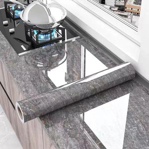 UDK Vinyl 0.6*5M <strong>Kitchen</strong> Marble Cover <strong>Tile</strong> Lampblack <strong>Sticker</strong> Waterproof and Oil Stain Proof Wall <strong>Sticker</strong> <strong>for</strong> <strong>Kitchen</strong> Decor - Product Image 4
