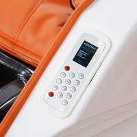 Lit de massage de luxe de type cabine avec oreiller cervical et commande tactile pour salon de beauté et spa capillaire