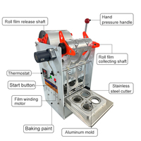 Machine d'emballage pour liquides, 4 gobelets, pour sauces tomate, sauces au poivre noir, gelées et yaourts