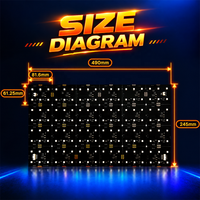Feuille LED adressable RGBW 144 LED, panneau de rétroéclairage flexible, feuille LED DMX512, feuille de panneau LED flexible