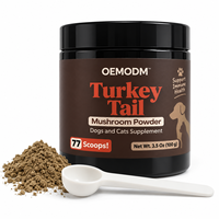 Poudre de suppléments aux champignons pour chiens et chats : Queue de dinde, Reishi, Chaga, Bêta-glucane – Soutien immunitaire et antioxydant – OEM ODM