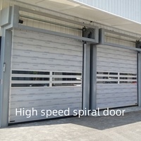 Porte à enroulement rapide moderne Turbo Hard Rolling Shutter, automatique, à induction, coupe-vent, isolante, en alliage d'aluminium, finition fibre de verre