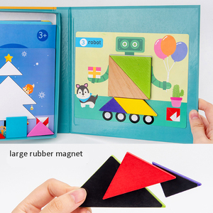 Jouet éducatif en bois magnétique Tangram à faire soi-même, scène de dessin animé, puzzle, jouet en plastique pour la petite enfance, pour les enfants de 2 à 4 ans - Product Image 2