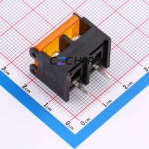 HB9500M-9.5-2P Barrier Terminal Block Through hole Component (THT),P=9.5mm Connector With Cover Plate 9.5mm 1x2P Straight Pin - Product Image 2