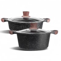 Casserole à double poignée résistante à la chaleur pour induction et gaz