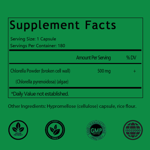 แคปซูลคลอเรลลา 500 มก. ขายดีแบบ OEM/ODM, ผนังเซลล์แตก, วิตามินและแร่ธาตุจากพืช คลอโรฟิลล์, ช่วยเสริมพลังงานและภูมิคุ้มกัน - Product Image 2