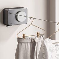 Séchoir à linge avec corde réglable, corde à linge rétractable, intérieur - 13,7 pieds, séchage du linge en extérieur