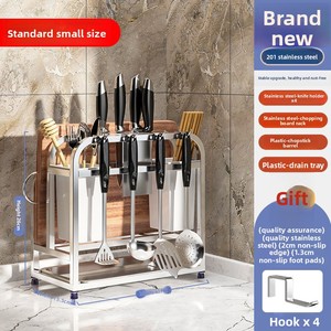 304 Stainless Steel Knife Holder Kitchen <b>Rack</b> Multi-functional New Model Integrated Storage of <b>Dishes</b> - Product Image 3