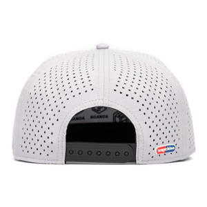 Tcap China White Color 6 Panels Rubber Patches <b>Flat</b> Brim Camp <b>Cap</b> for <b>Man</b> - Product Image 4