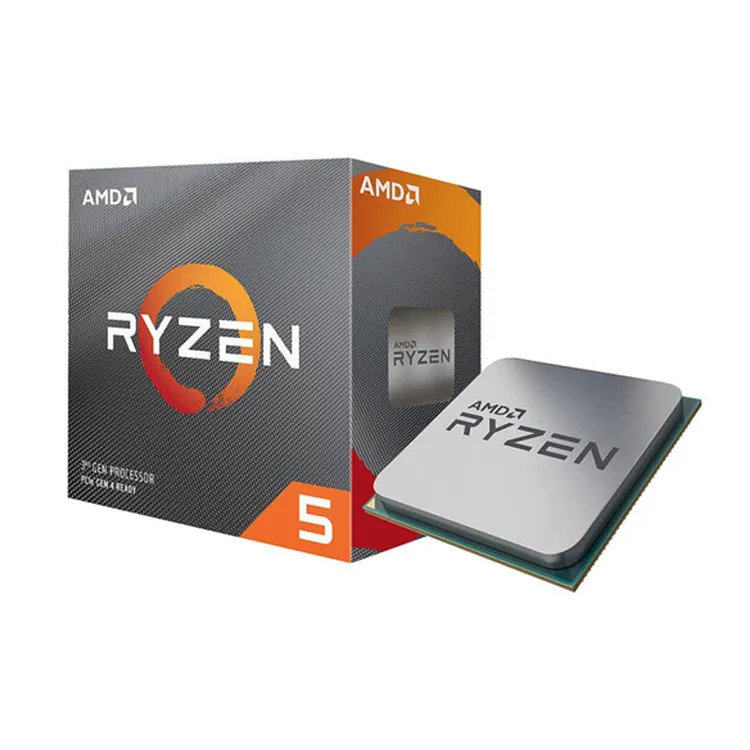 Komputer Desktop Cpu baru Amd Rayzen 5 5600X 65W prosesor 6 core 12 ulir mendukung soket AM4 X570 B550 B450 seri ibu