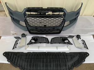 Kit Carrozzeria Stile <span class=keywords><strong>RS6</strong></span> per <span class=keywords><strong>Audi</strong></span> A6 S6 C7 C7.5 2011-2018, Paraurti Anteriore con Griglia a Nido d'Ape Nera - Product Image 3