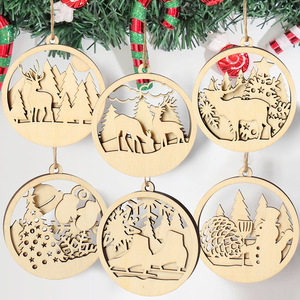 Laser Cut Blank DIY Painting 3D albero <span class=keywords><strong>di</strong></span> <span class=keywords><strong>natale</strong></span> <span class=keywords><strong>in</strong></span> <span class=keywords><strong>legno</strong></span> cavo ornamenti appesi alce renna pupazzo <span class=keywords><strong>di</strong></span> neve <span class=keywords><strong>natale</strong></span> decorazioni per la casa - Product Image 2