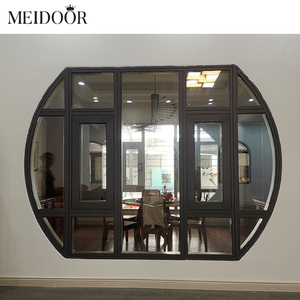 Cửa sổ nhôm hiện đại với thiết kế vòm nướng sắt phá vỡ nhiệt tùy chỉnh cửa sổ nhà thờ kính cửa sổ vòm - Product Image 2