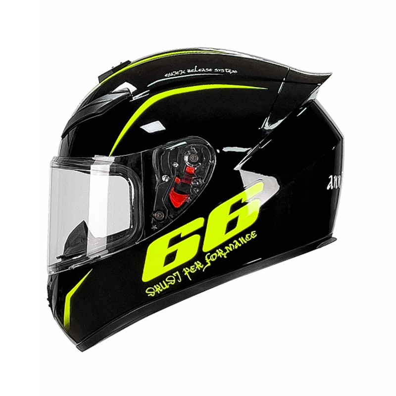 Noir brillant 66 avec verres transparents