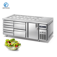 Refroidisseur de sandwichs et salades fonctionnel, conception de panneau sans joint, excellente isolation thermique, utilisation conviviale