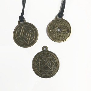 OEM aleación de zinc amuleto bronce encantos moneda collar colgantes <span class=keywords><strong>salud</strong></span> riqueza amuleto 25mm - Product Image 3