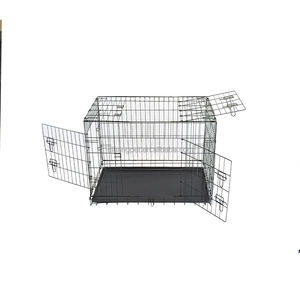 Realizzato in cina con più dimensioni di pieghevole doppia porta in metallo filo gatto e cane gabbie e gabbie per animali domestici con alto clic - Product Image 5