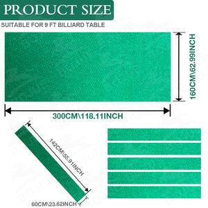 Feutre de table de <span class=keywords><strong>billard</strong></span> à vitesse rapide en laine 80% de qualité supérieure en <span class=keywords><strong>vert</strong></span> pour 8FT et 9FT pour les joueurs de <span class=keywords><strong>billard</strong></span> et de <span class=keywords><strong>billard</strong></span> - Product Image 2