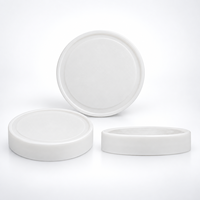 Couvercle de pot alimentaire en plastique blanc à vis, lisse, hermétique, pour cuisine, vente en gros, direct usine