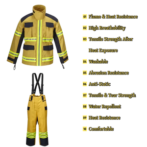 Nomex vigili del fuoco tute antincendio in uniforme in aramide vestiti da pompiere Set completo ATPV 3 classe HRC fuoco - Product Image 2