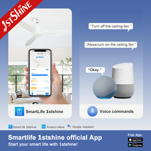 พัดลมเพดานอัจฉริยะ 1stshine ควบคุมผ่านแอพ Wifi รองรับคำสั่งเสียง ใบพัดไม้แท้ ประหยัดพลังงาน พร้อมมอเตอร์ DC นวัตกรรมใหม่ - Product Image 6