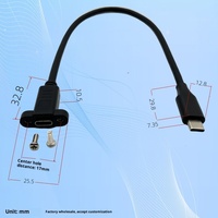 Cable de Extensión USB 3.2 Tipo-C Macho a Macho de 16 Pines, Video 4K, 20 Gbps, Carga Rápida PD, Adaptador para Caja de Ordenador y Panel de Carcasa