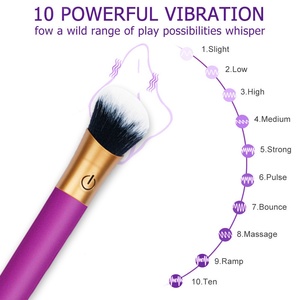 Vibrador Masajeador de Clítoris con Diseño de Pincel de Maquillaje, Recargable, 10 Velocidades, con Diseño de Pincel de Bala Conveniente - Product Image 2