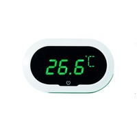 Thermomètre adhésif pour aquarium, jauge de température numérique LED haute précision pour aquarium de poissons et terrarium de tortues