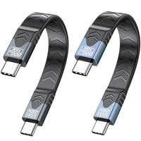 Cable de Datos USB5 FPC de 80 Gbps y 240 W, Tipo C, Thunderbolt 4/3, Proyección de Video de 16K, Carga Rápida PD, PVC, para Teléfono y Portátil