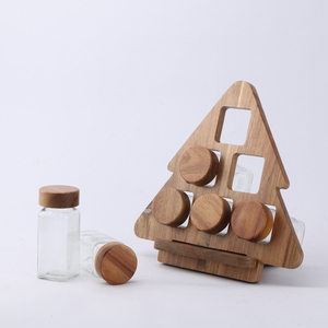 Étagère de rangement multicouche en bambou sur mesure en forme de maison pour bouteilles d'épices de cuisine - Product Image 4