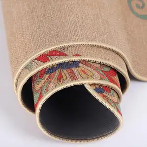 Groothandel Yoga Matten Eco Vriendelijke Natuurlijke Rubber Jute Natuurlijke Rubber Yoga Mat Linnen Yoga Mat