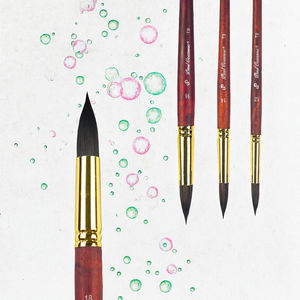 Pincel Redondo Profesional para Acuarela <span class=keywords><strong>Paul</strong></span> Cézanne con Pelo Animal Mixto y Mango de Madera para Artistas - Product Image 3