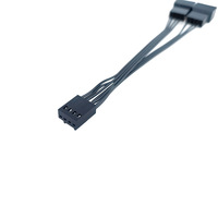 Kabel Ekstensi Daya Kipas 1 ke 2, Kabel Splitter Kipas PWM 3pin dan 4pin untuk Kabel Pengisian Daya Kipas Pendingin Komputer